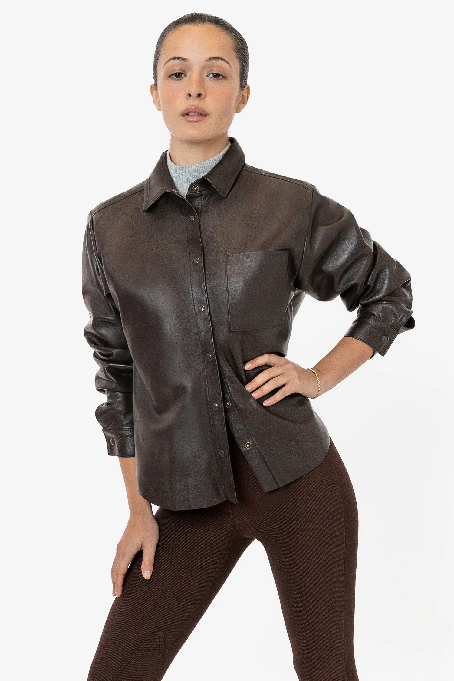 RLH3027 - Leather Button Up - Image 2