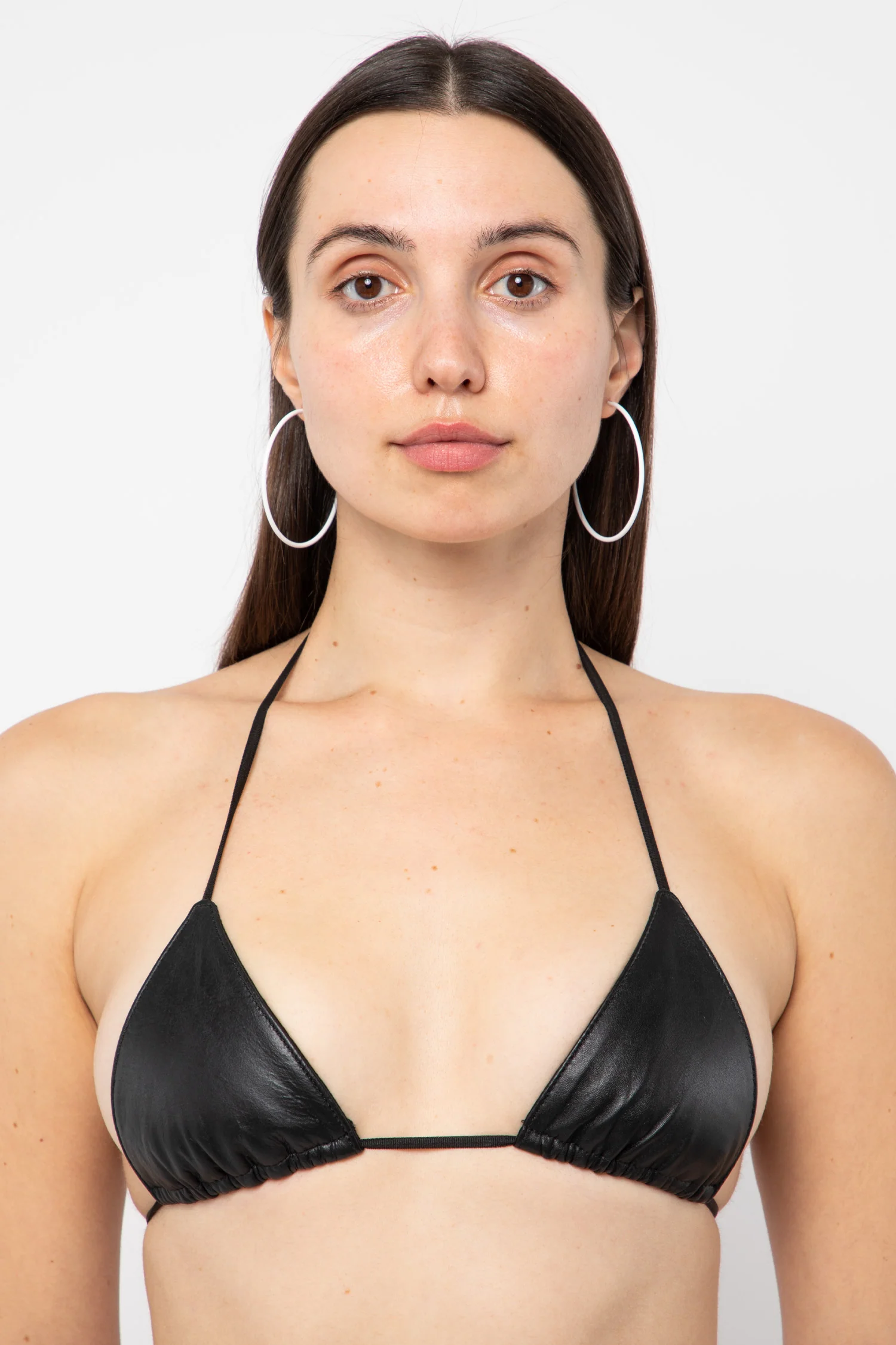 RLH3436 - Leather Nylon String Bikini Top - Image 27