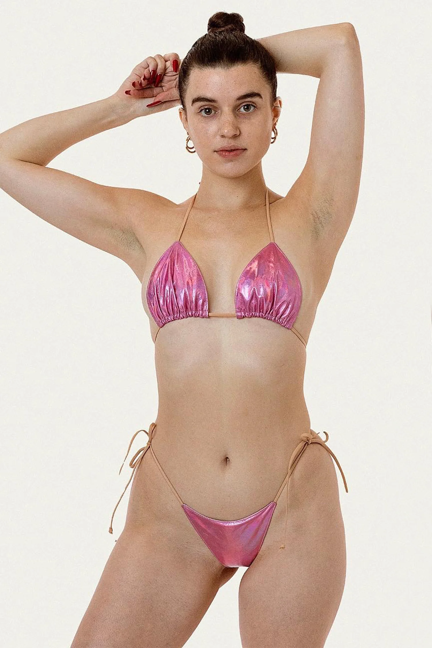 RLH3436 - Leather Nylon String Bikini Top - Image 39