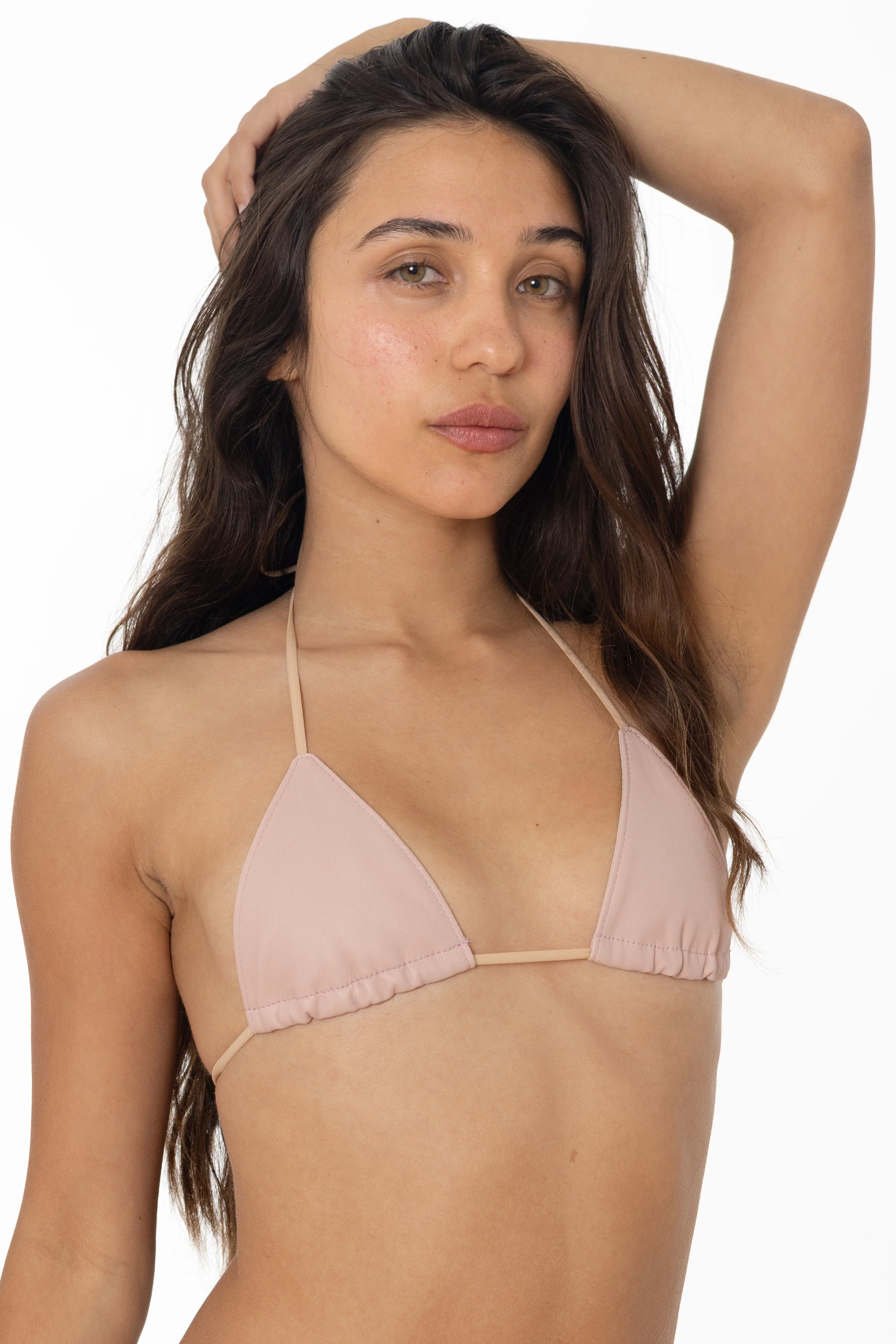 RLH3436 - Leather Nylon String Bikini Top - Image 45