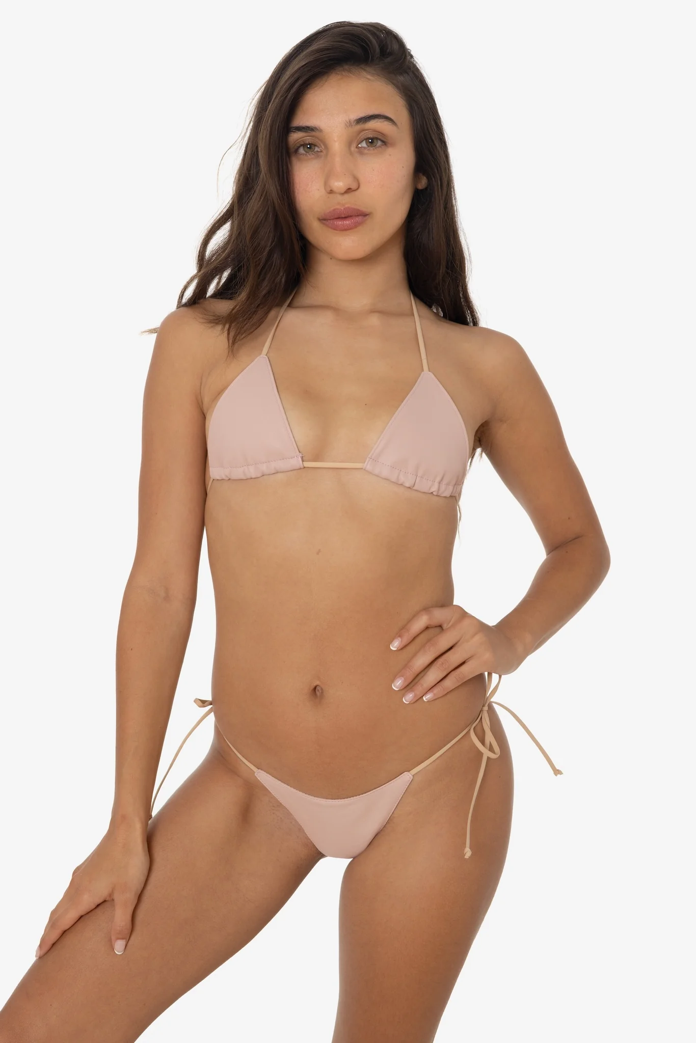 RLH3437 - Leather Thong Nylon String Bikini Bottom - Image 50