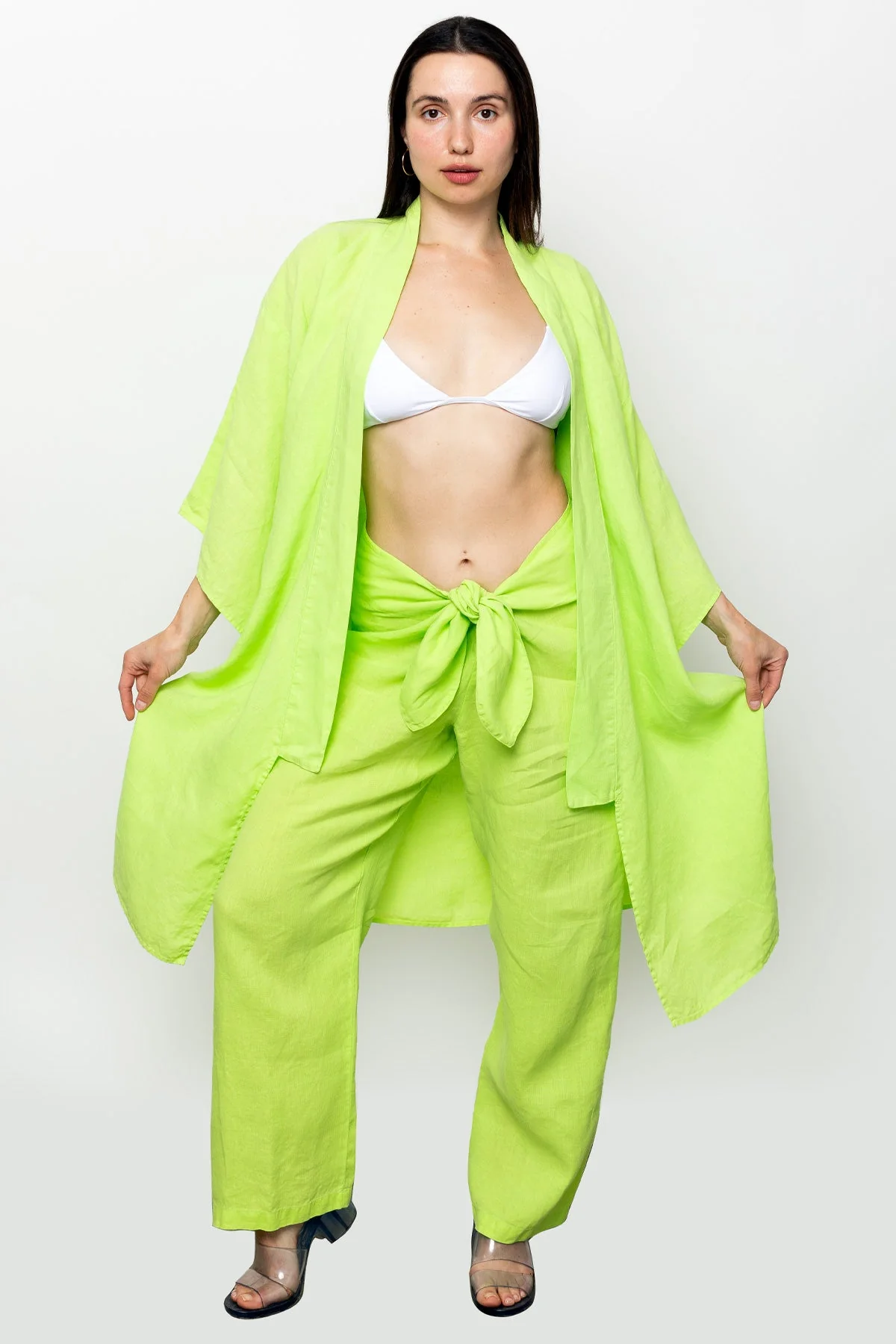 RLIN01GD - Linen Kimono Robe - Image 11