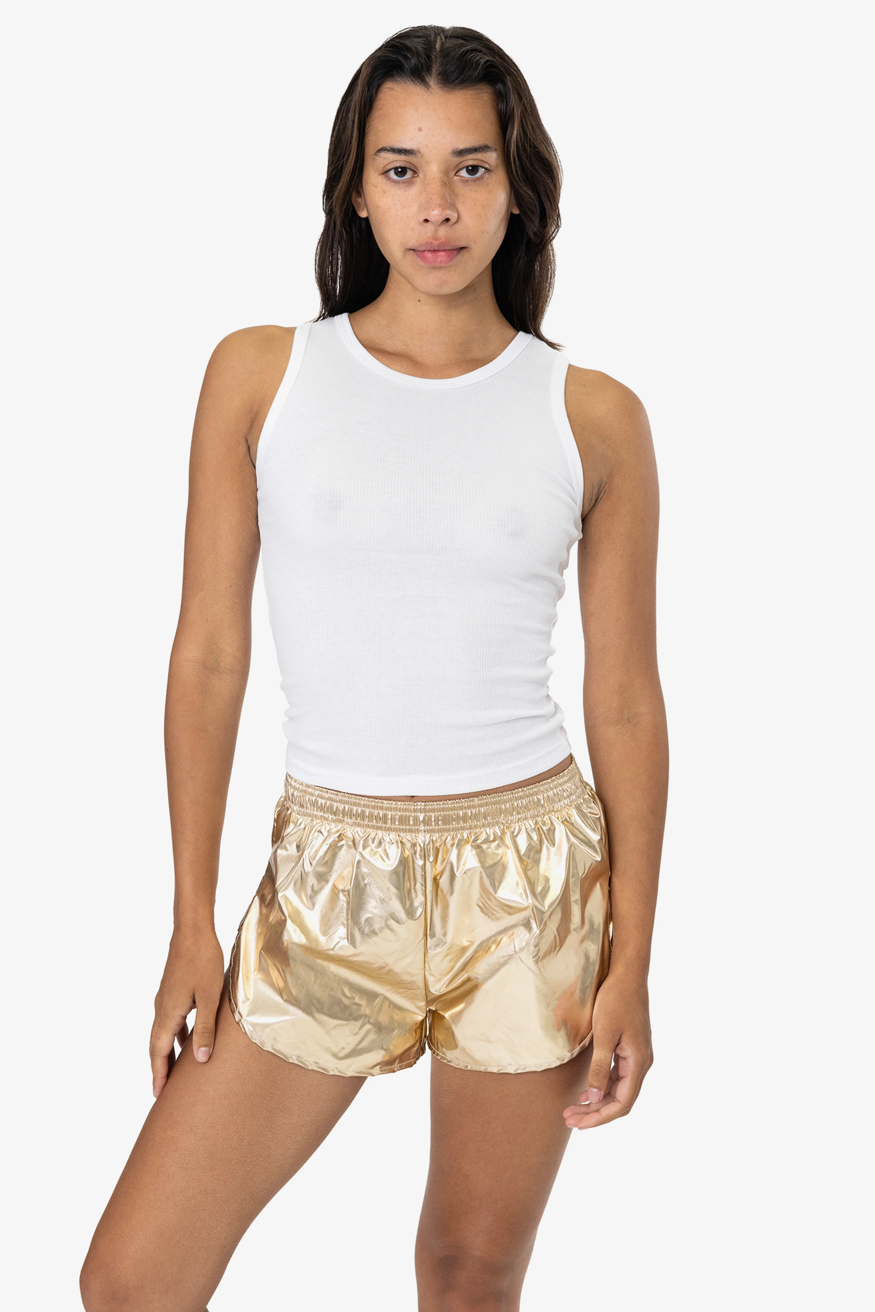 RNF304F - Metallic Nylon Foil Women's Running Shorts - Image 2