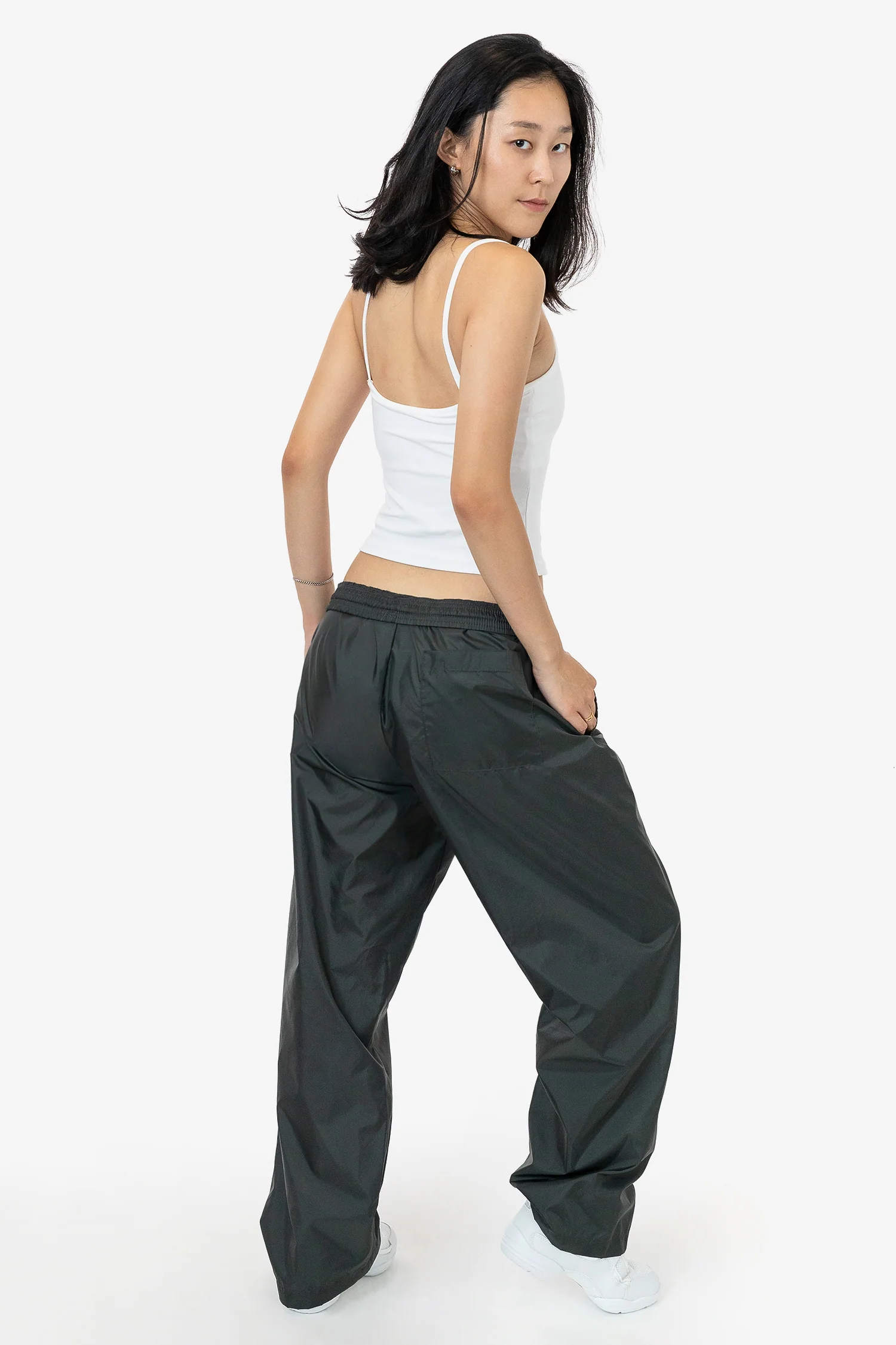 RNF445 Unisex - Lightweight Nylon Taffeta Wide Leg Pant - Image 2