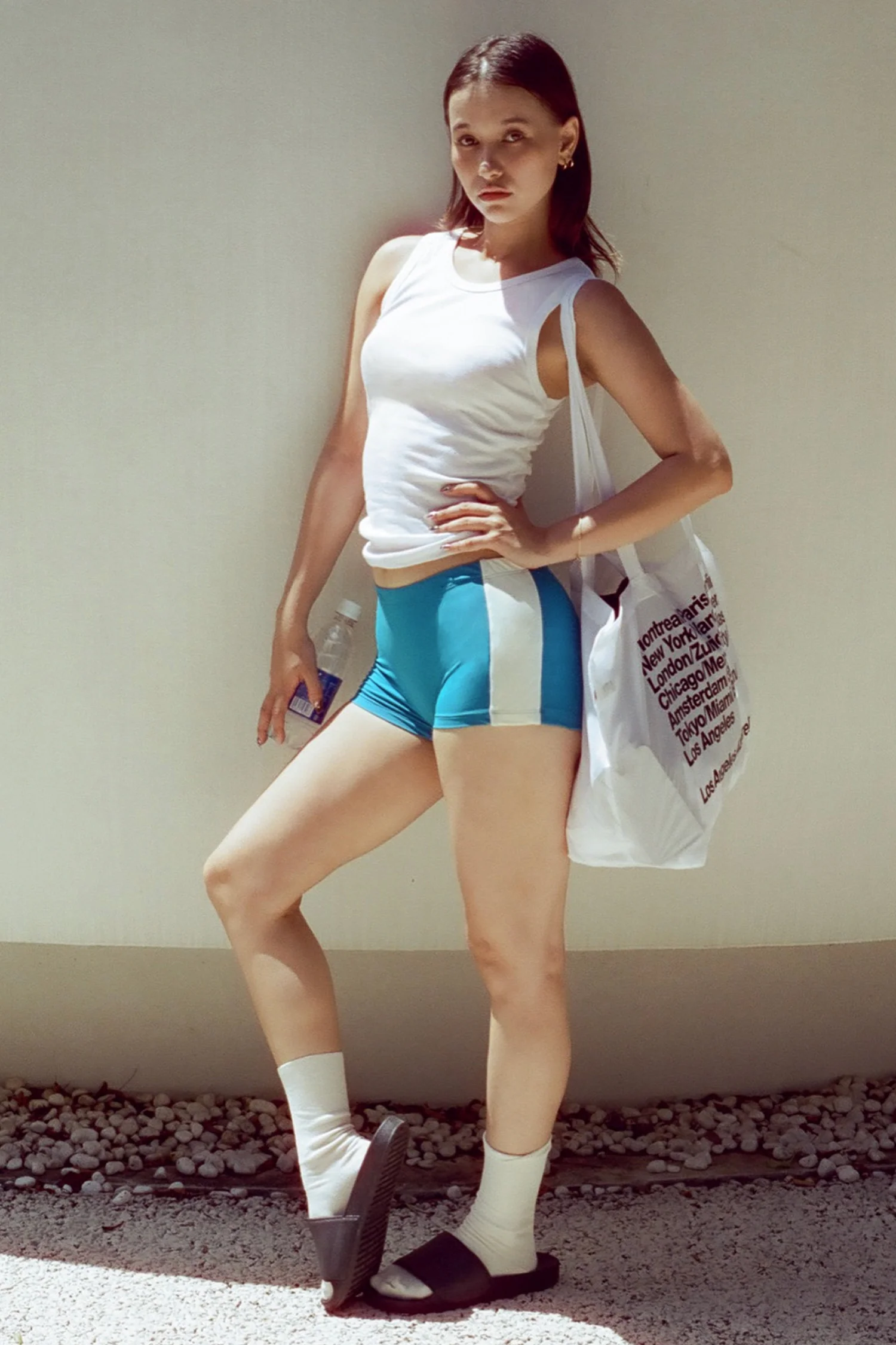 RNT532 - Nylon Tricot 2-Tone Mini Shorts - Image 2