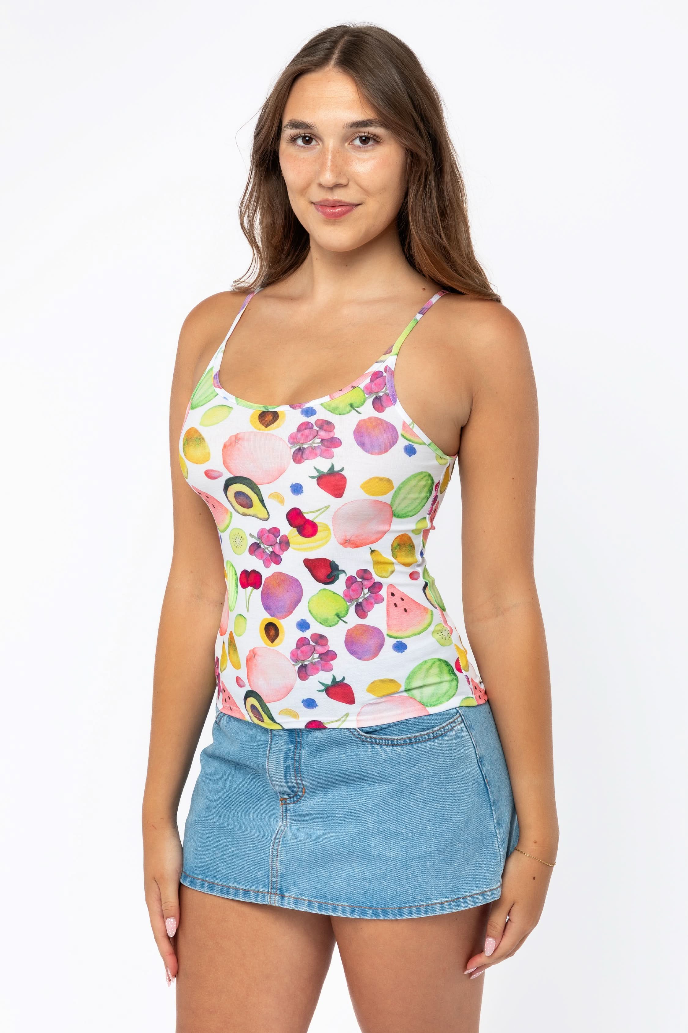 RPL3011P-X - Printed Poly Spandex Tear Drop Tank Top - Image 2