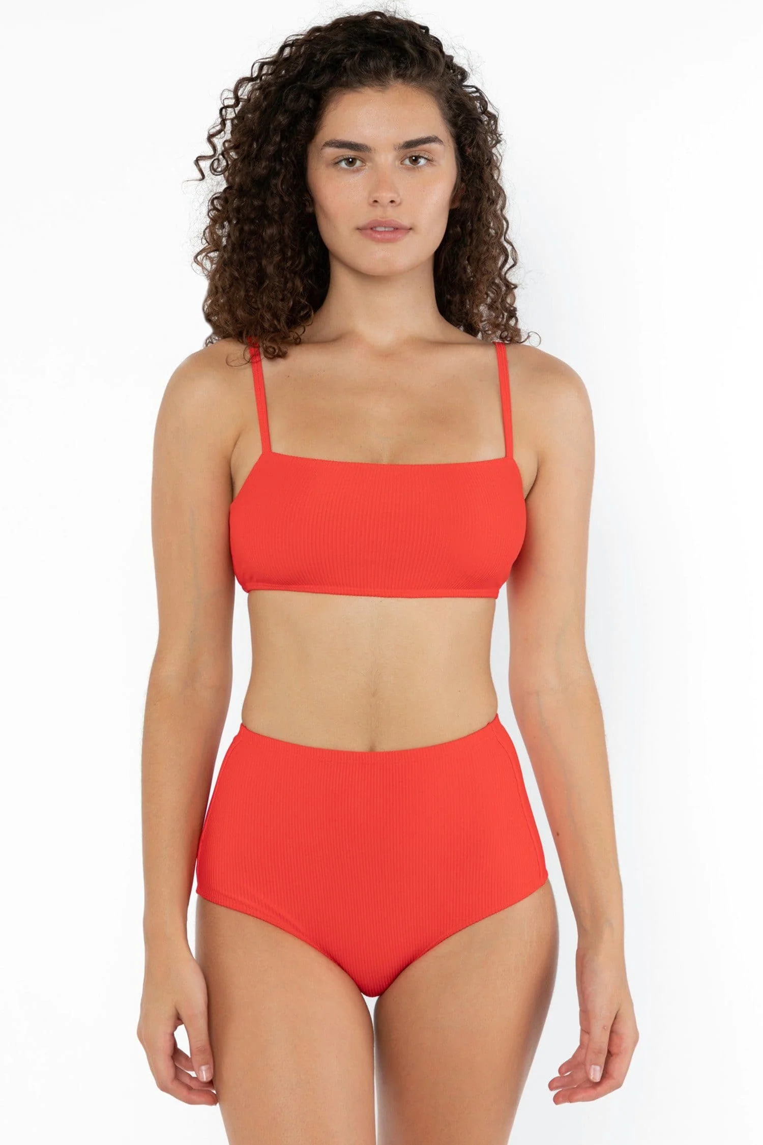 RRS075 - The Ribbed Minimalist Crop Swim Top - Image 5