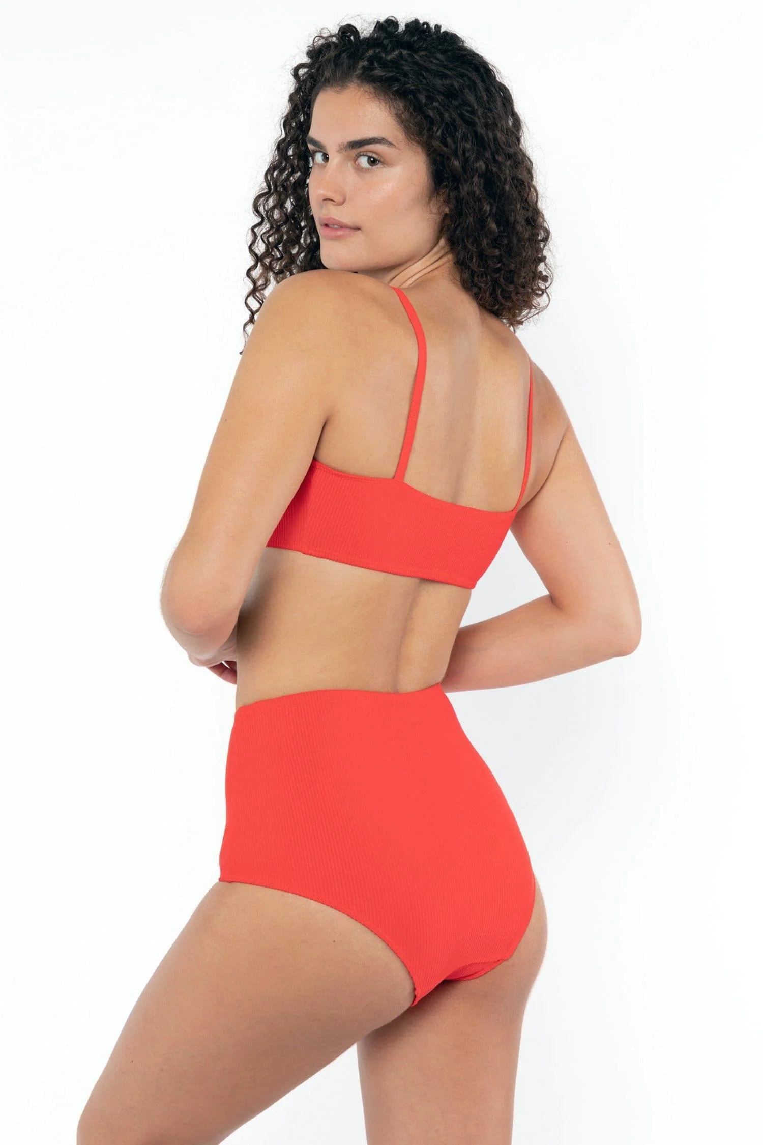 RRS075 - The Ribbed Minimalist Crop Swim Top - Image 9