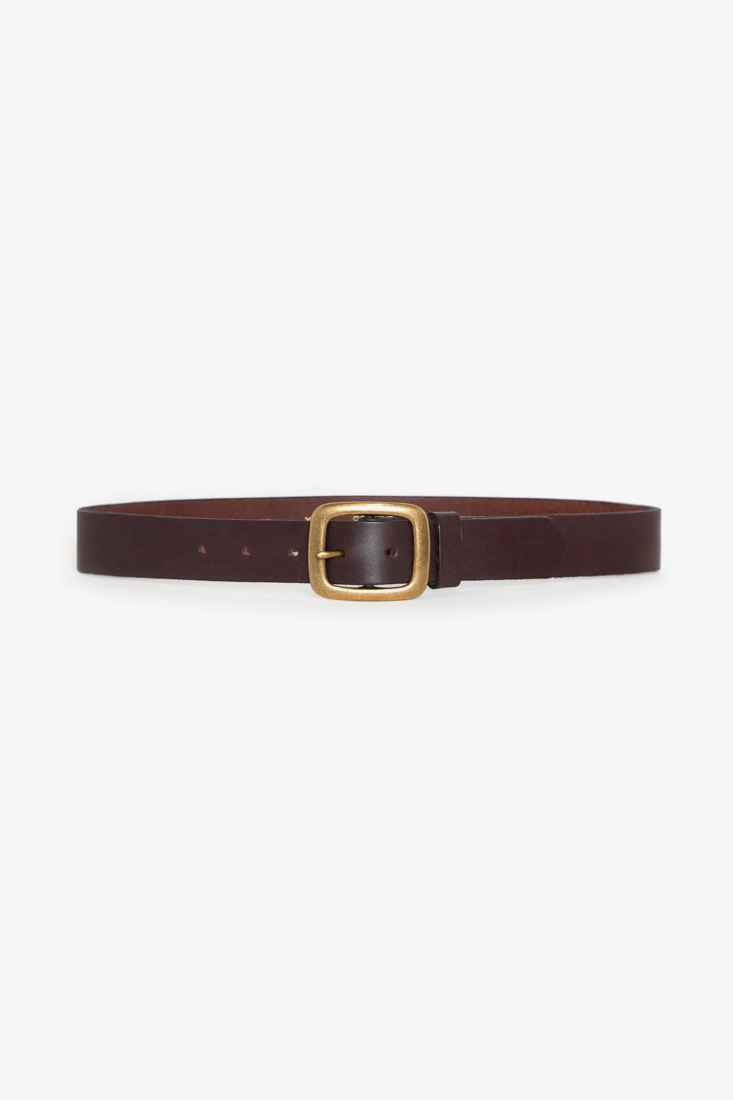 RSALBT04 - Unisex Rectangle Center Bar Buckle Leather Belt - Image 2