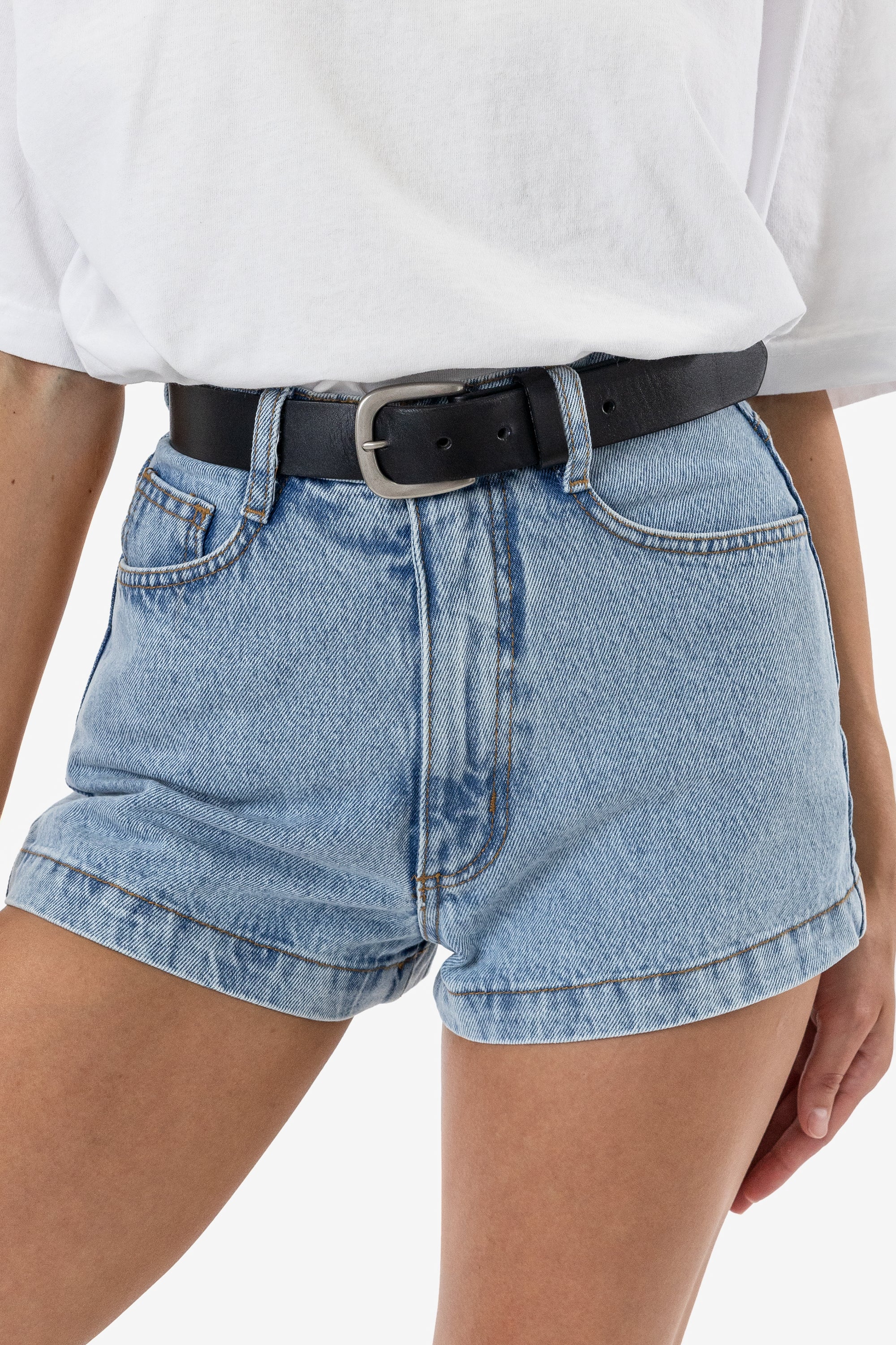 RSALBT05 - Unisex Rounded Square Buckle Leather Belt - Image 2