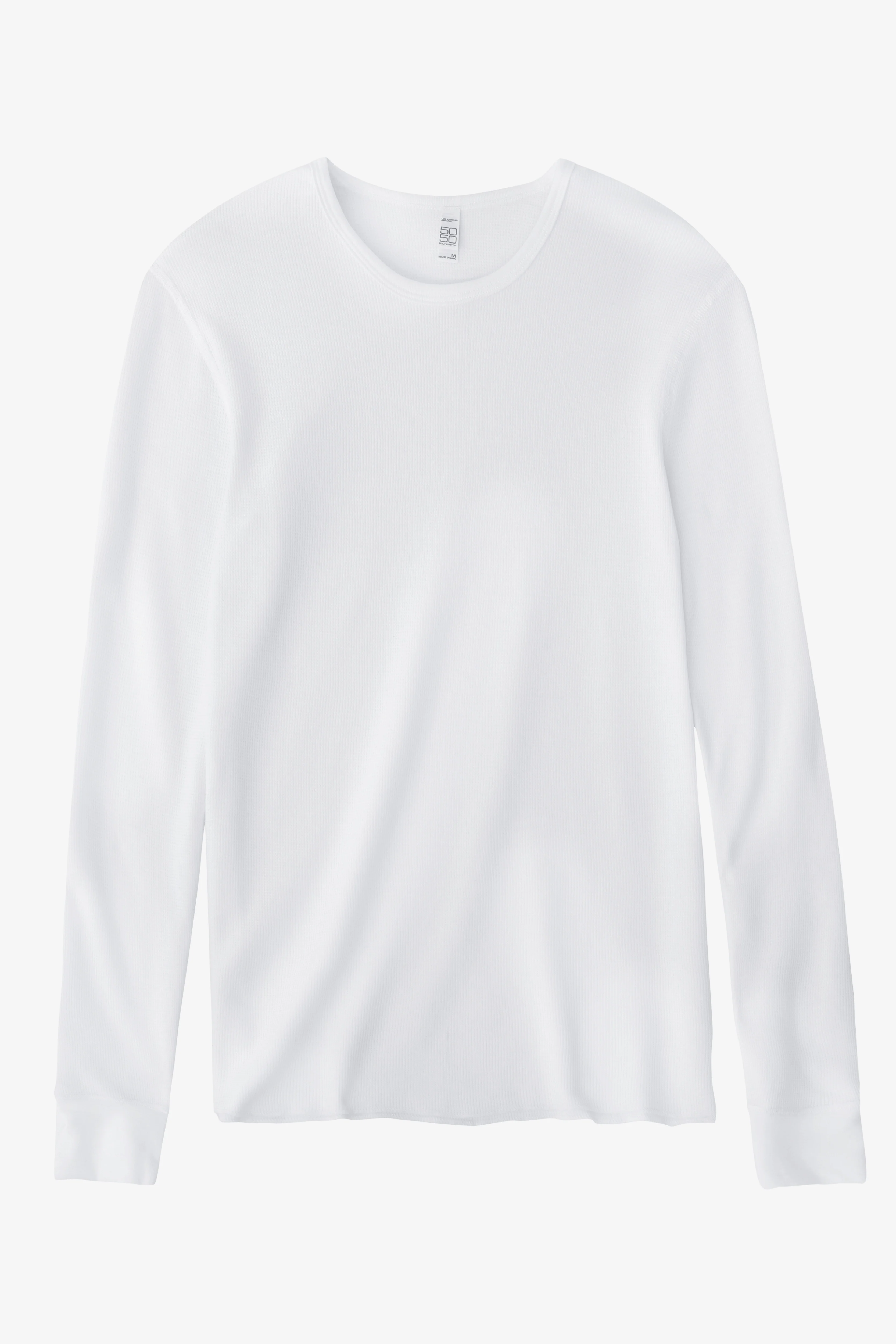 T407 - Poly-Cotton Thermal Long Sleeve Crewneck - Image 7