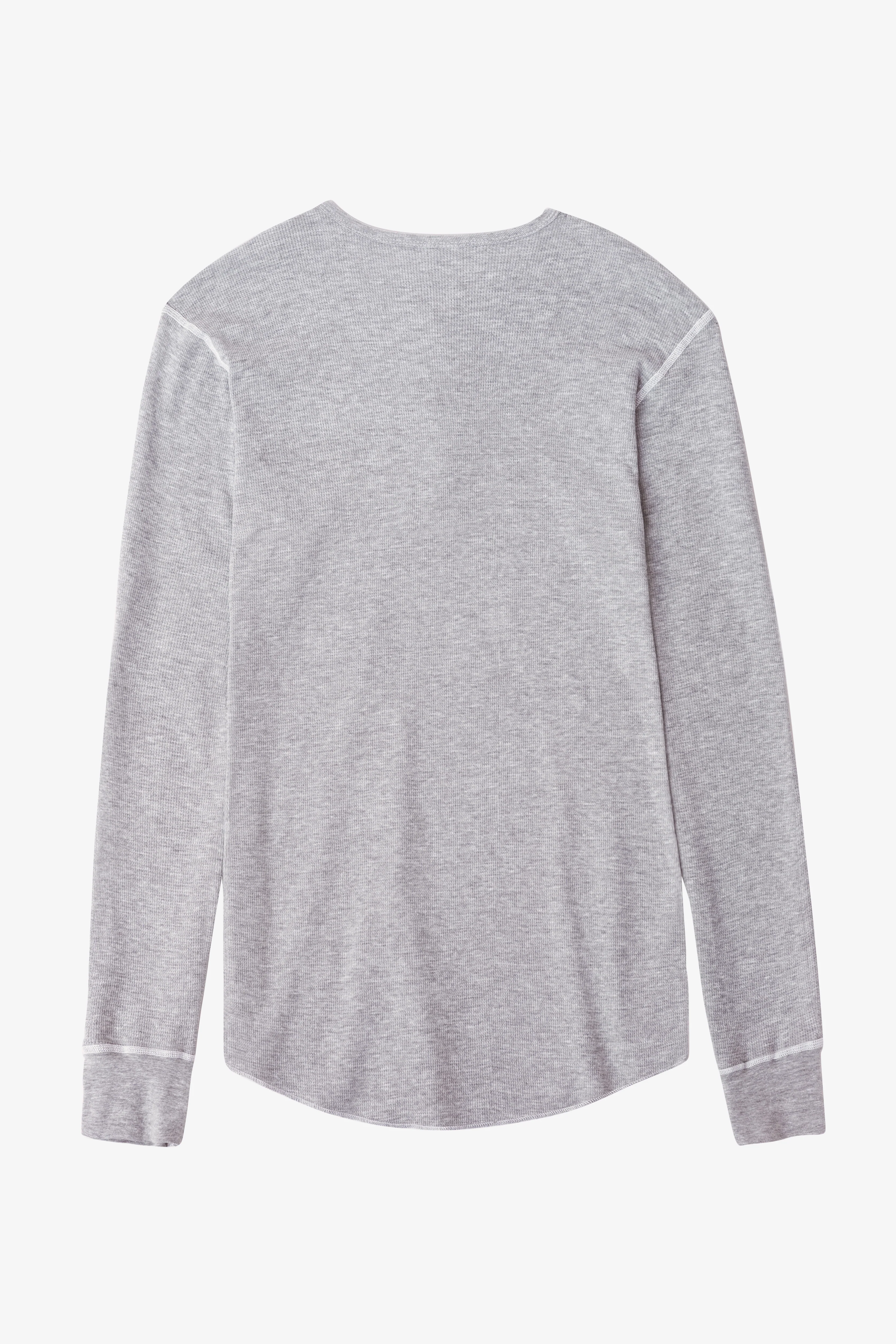 T457 - Poly-Cotton Thermal Long Sleeve Henley - Image 8