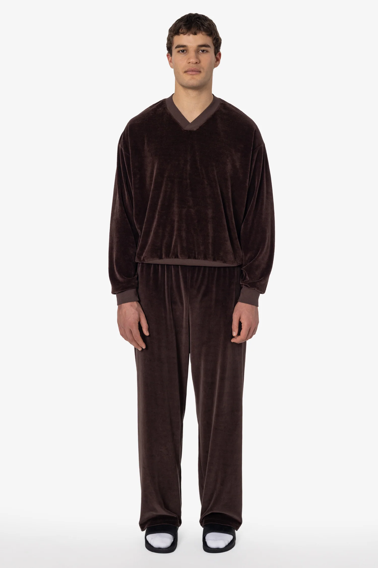 VLR445GD - Garment Dye Velour Open Bottom Sweatpants - Image 13