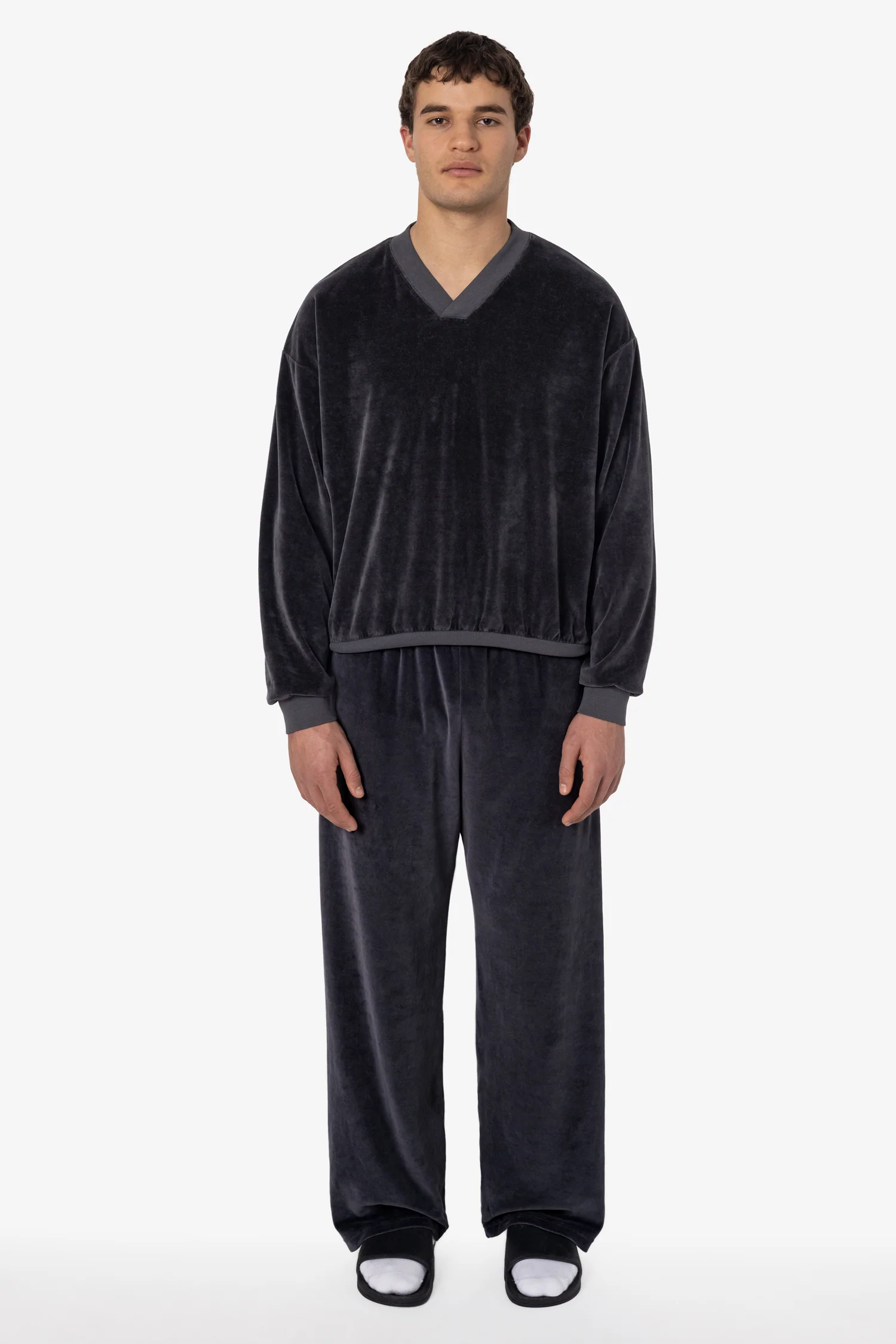VLR445GD - Garment Dye Velour Open Bottom Sweatpants - Image 15