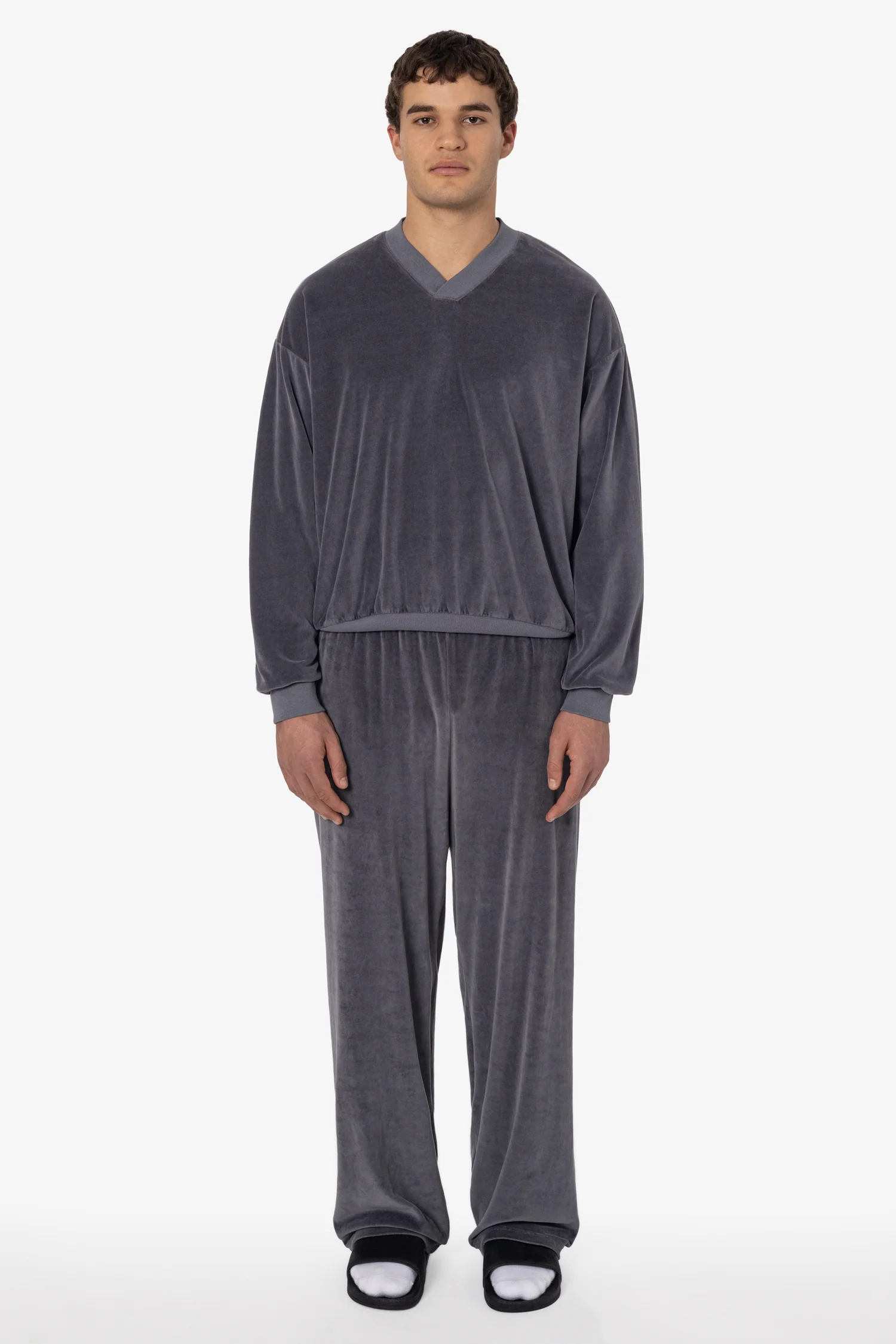 VLR56GD - Garment Dye Velour V-neck Sweatshirt - Image 14