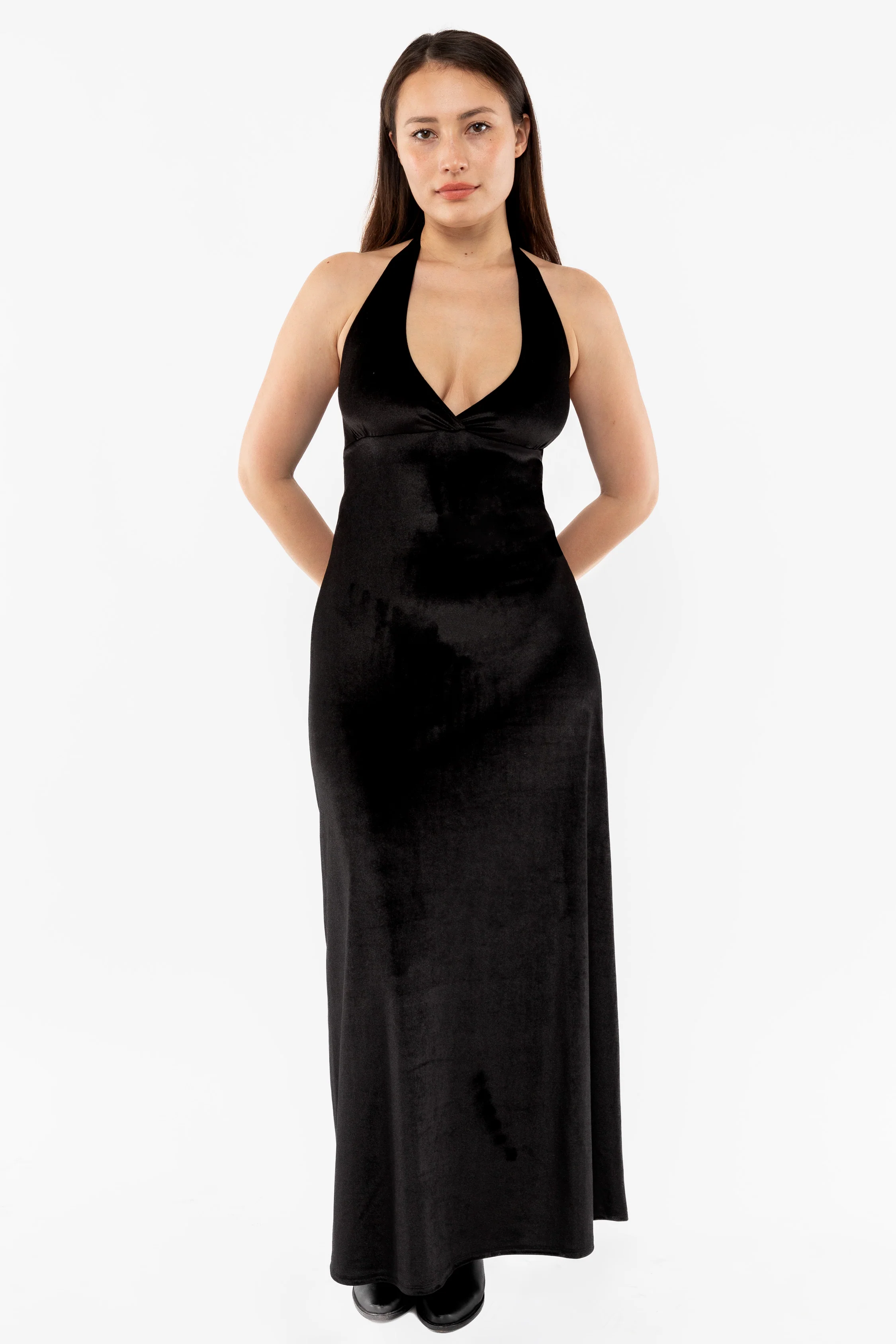 VVT8374 - Velvet Halter Maxi Dress